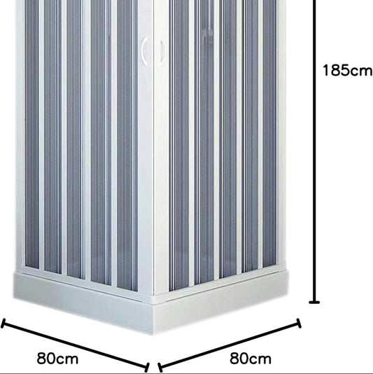 Forte BK100001 Shower Box, White, 80 x 80 x 185 h reducible