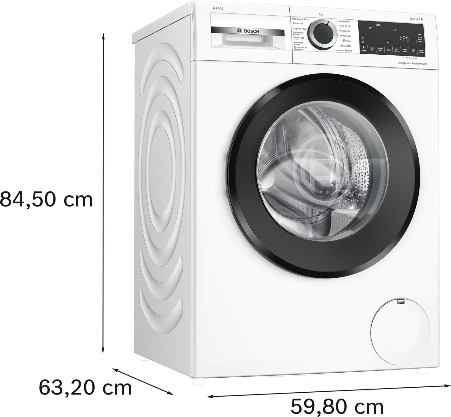 Bosch WUU28T70 Series 6, Washing Machine 8 kg, 1400 rpm, Undermountable, Quick Wash with SpeedPerfect, Refill Function, Hygiene Plus, Vario Drum, Quiet Thanks to EcoSilence Drive, LED Display, White