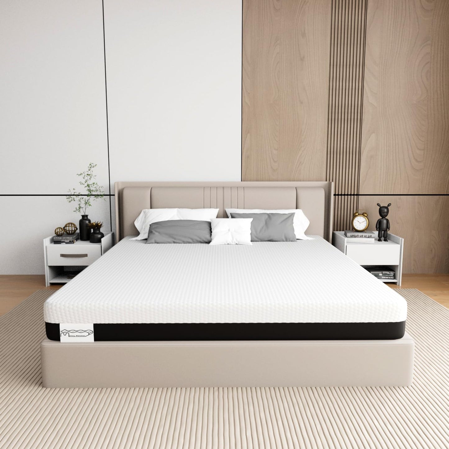 Memory Matratzen Mattress 180 x 200 cm, Double Bed Mattress 20 cm High, Cold Foam Mattress, Gel Memory Foam Mattress, Hardness Levels H2 and H3, 7 Zones for Comfort and Durability (180 x 200 x 20 cm)