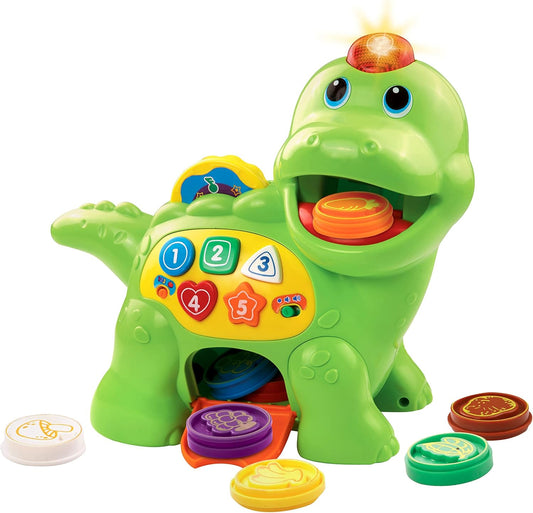 Vtech Baby Feeding Me Dino - Talking Dinosaur for Feeding and Learning, with Songs, Buttons and Quiz Game - For Children Aged 12-36 Months