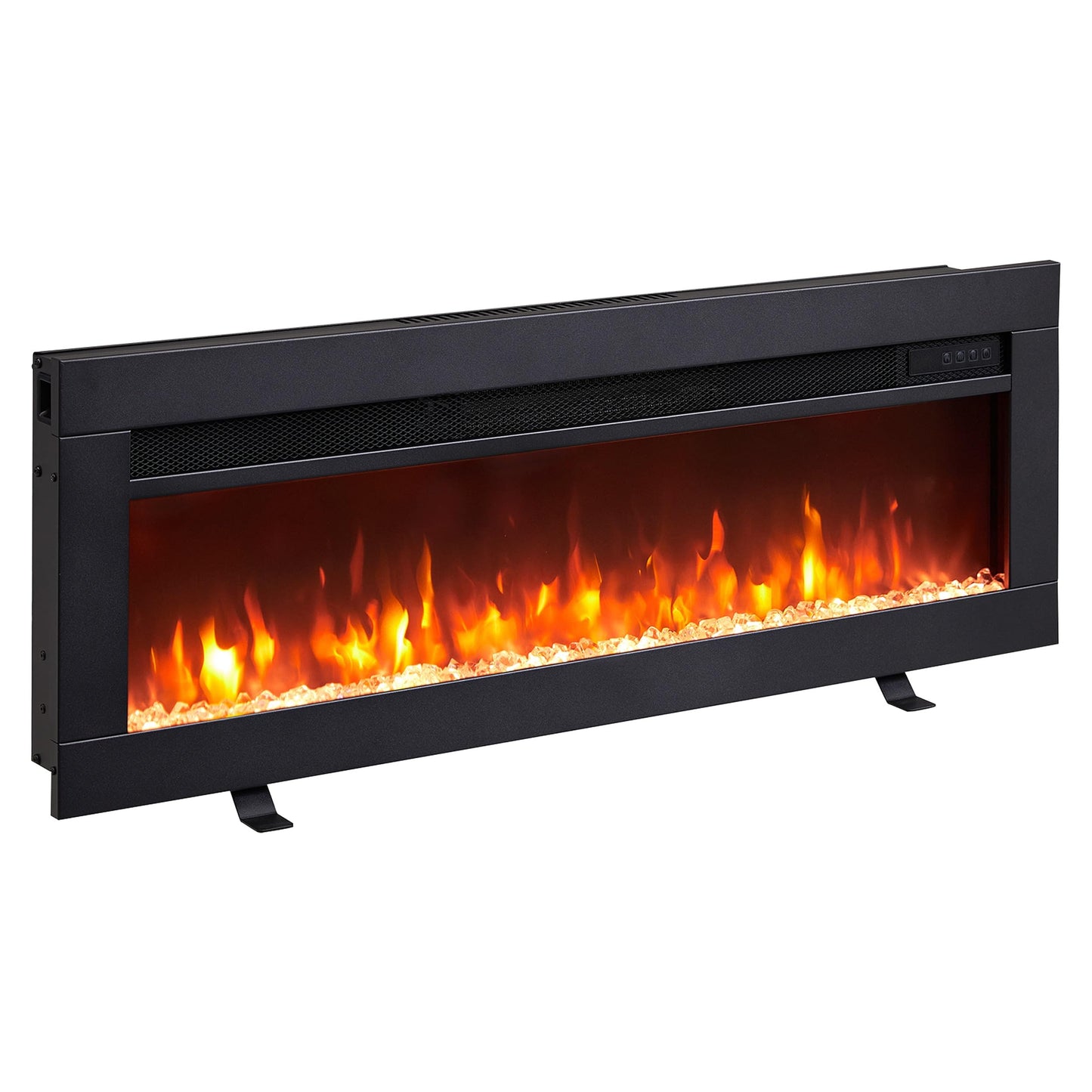 BALDERIA Elektrokamin Agnes 36" | 3in1 Elektrischer Stand-, Wand- oder Einbaukamin mit 3D-Flammeneffekt | Elektro Heizung 1800W | Kamin mit Fernbedienung, Startsteuerung, Timer & Thermostat | Schwarz