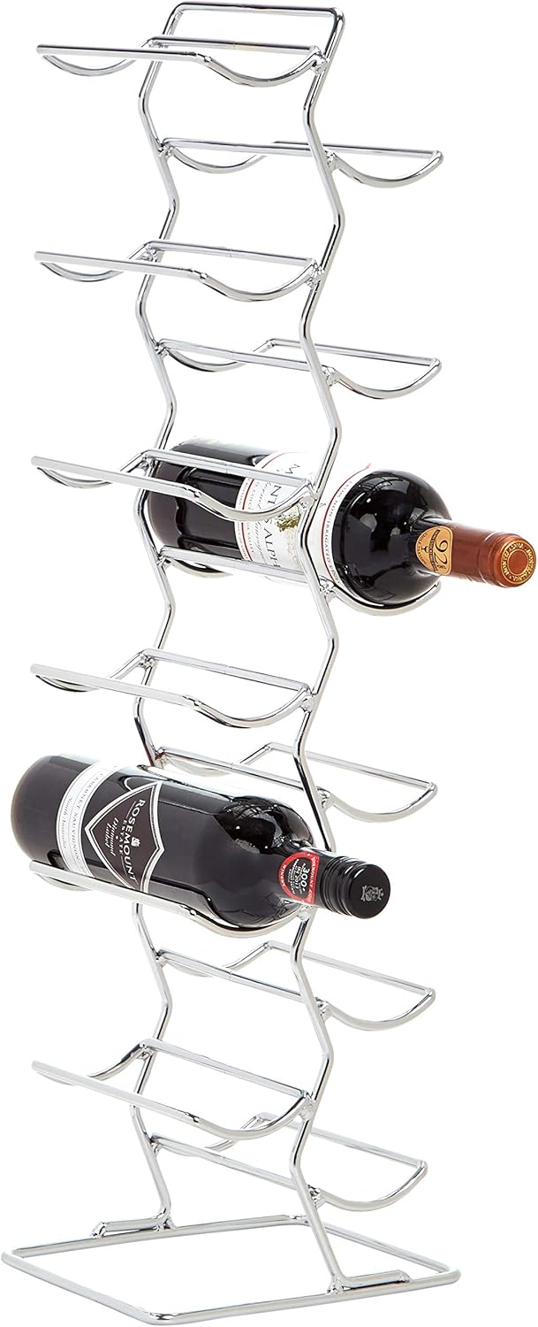 Amazon Basics Modern Style 12 Bottle Wine Rack 74cm Chrome