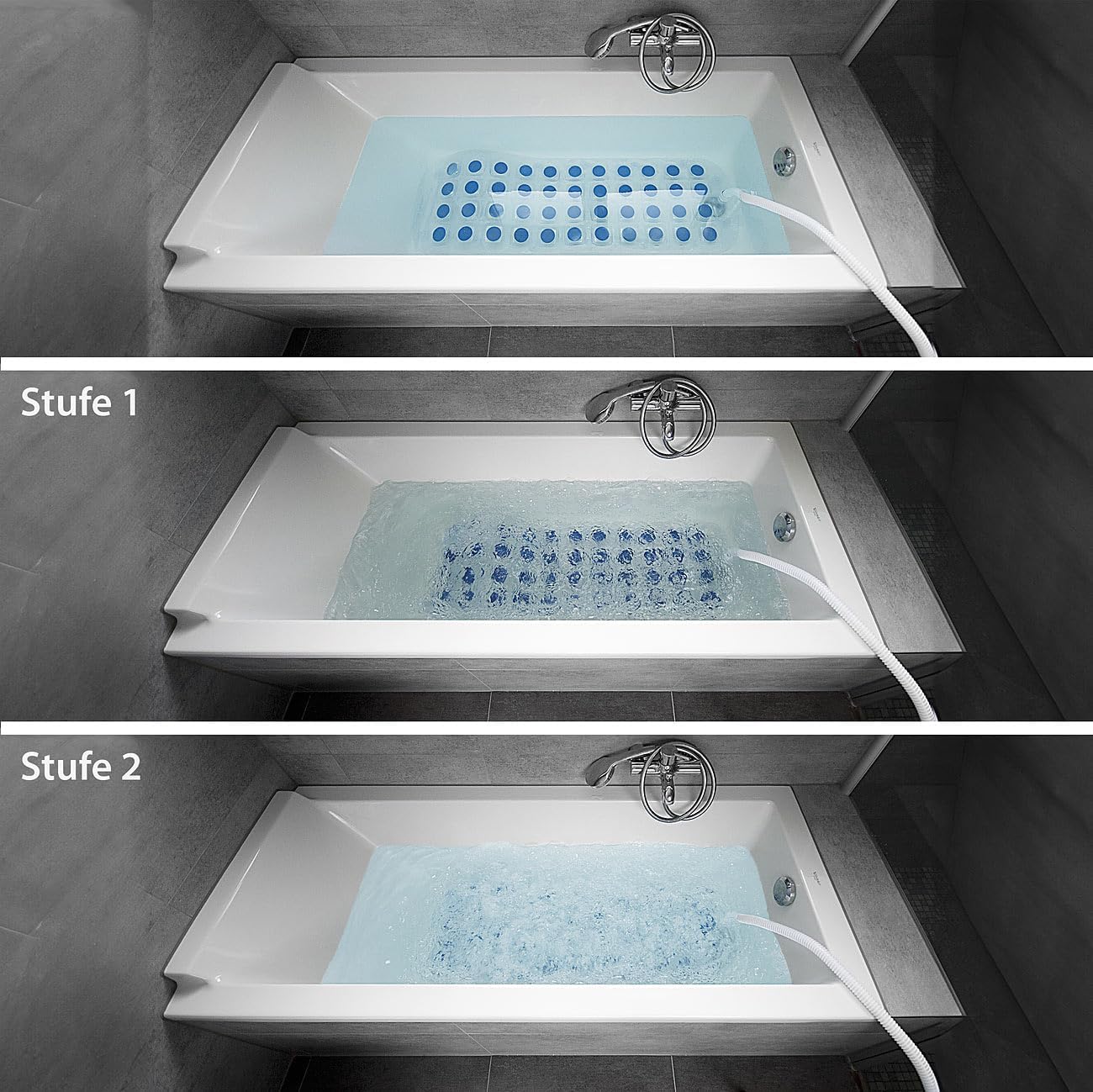 Newgen Medicals Sprudelmatte: Whirlpoolmatte für die Badewanne (Luftsprudelmatte, Sprudelmatte für Badewanne, Badewannenmatte Sprudel)