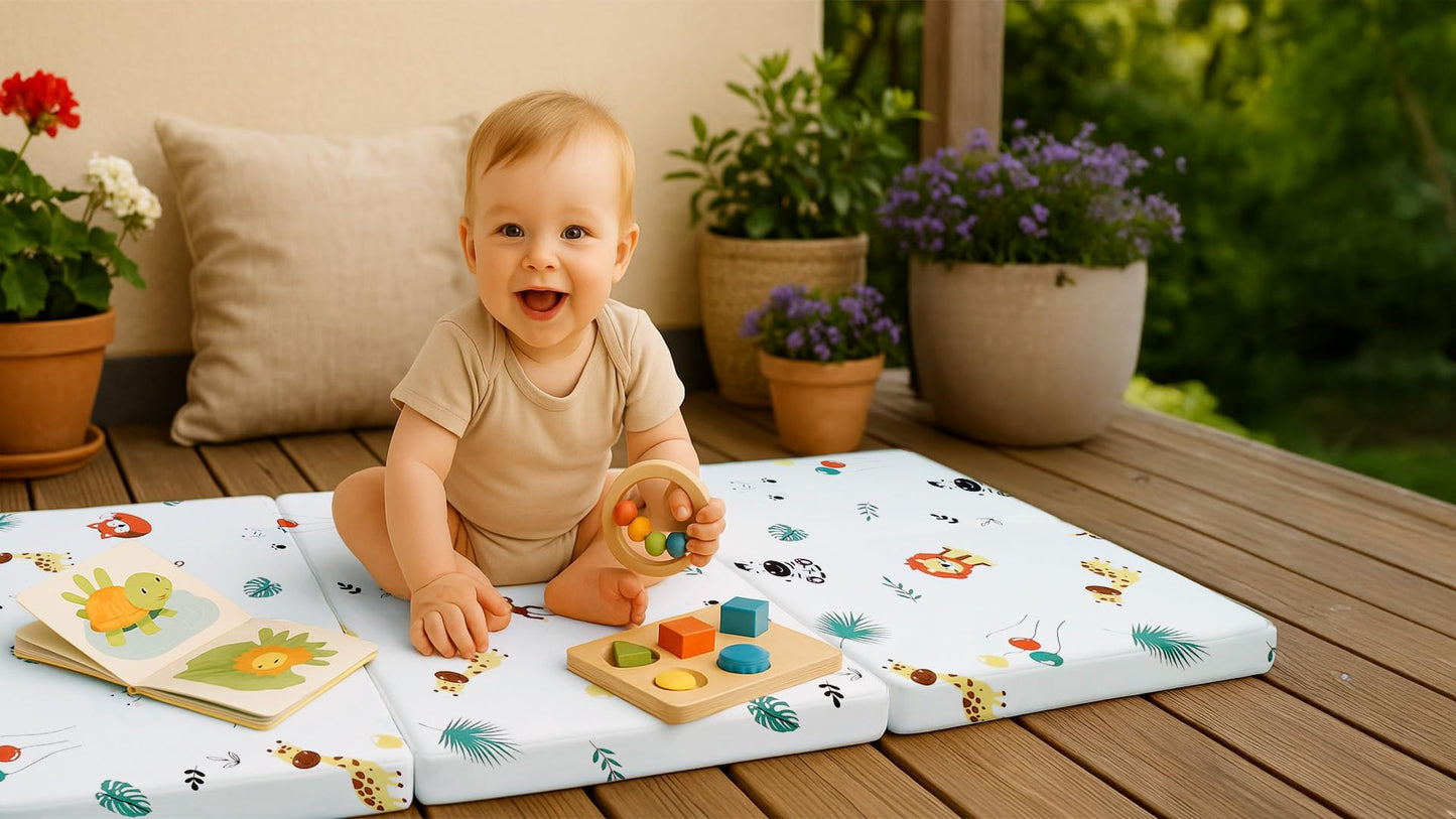 Folding Mattress Foldable Travel Cot Baby Mattress 60 x 120 cm - Folding Mattress for Children Guest Mattress Foldable Baby Mattress Floor Mattress Sleeping Mattress and Travel Mattress 60 x 120 cm