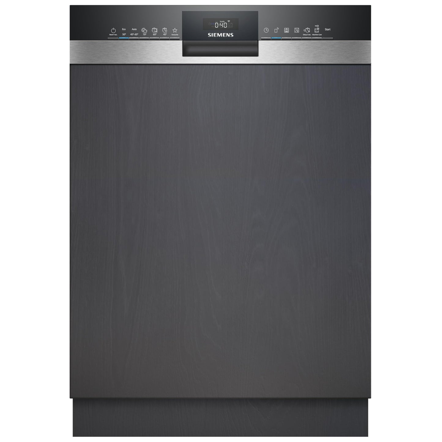 Siemens SN53ES06VE, iQ300 Smarter Geschirrspüler, Teilintegrierte Spülmaschine, 60 cm, Besteckschublade, auto Türöffnung, 3-fach rackMatic, besonders leise, intensiveZone, varioSpeed, aquaStop