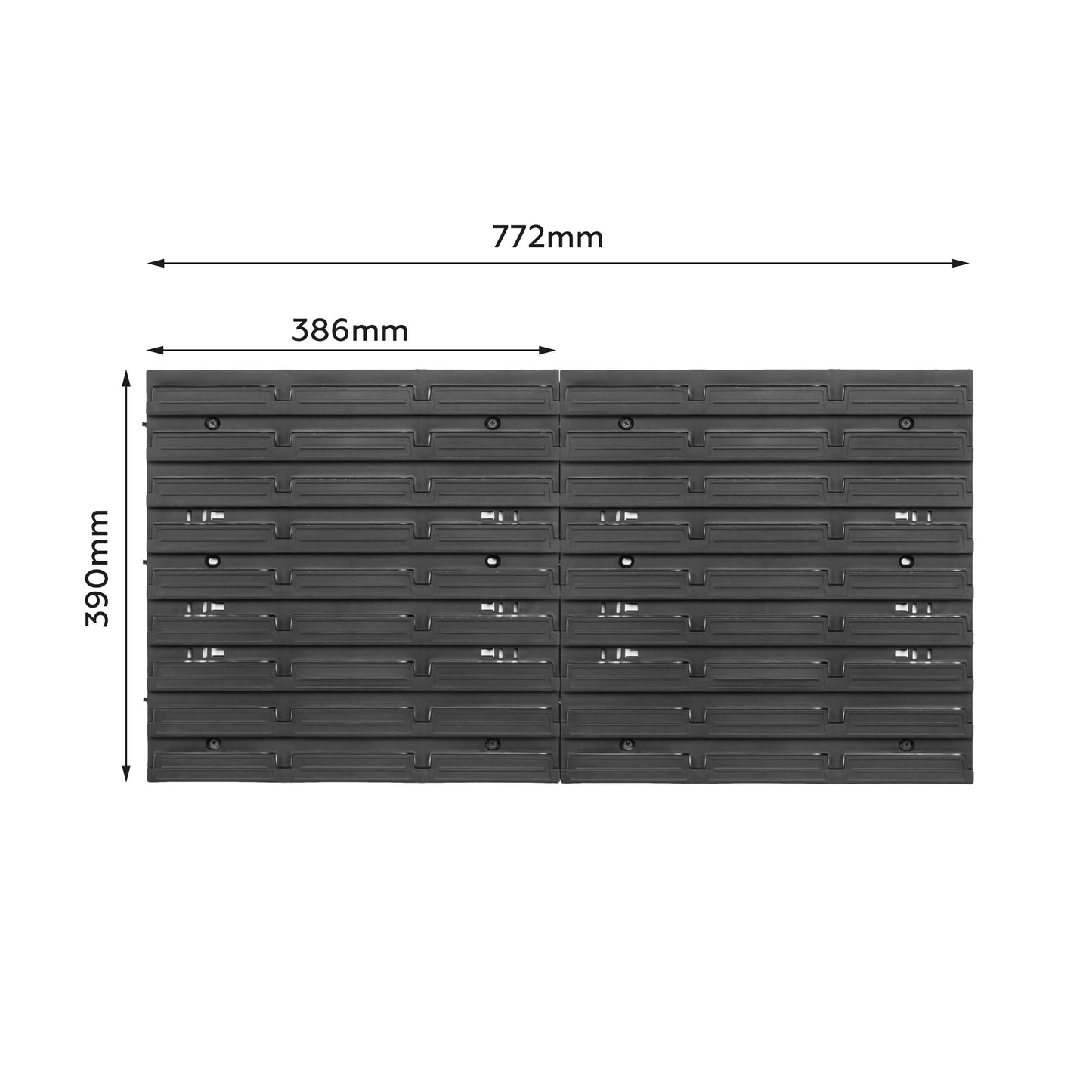 Storage System Workshop Shelf, 78 x 39 cm, Pack of 21 Box, Wall Shelf with Stacking Boxes, Wall Plates, Extra Strong Chute Shelf, Warehouse Perforated Wall, Storage Shelf, Garage Shelf (Red)