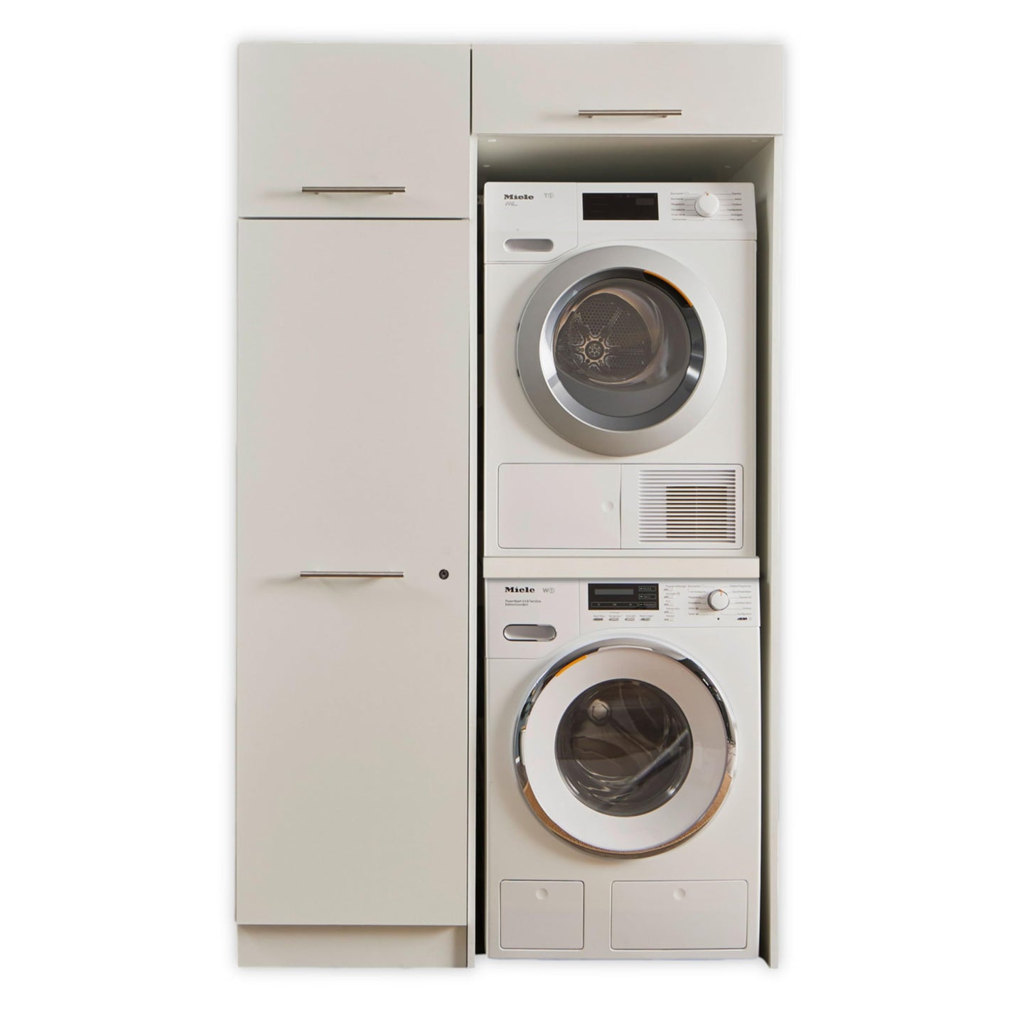 LAUNDREEZY Cabinet Attachment for Washing Machine Cabinet, White, Attachment Cabinet for Additional Storage Space in the Laundry Room, 50 x 38 x 67.5 cm (W x H x D)