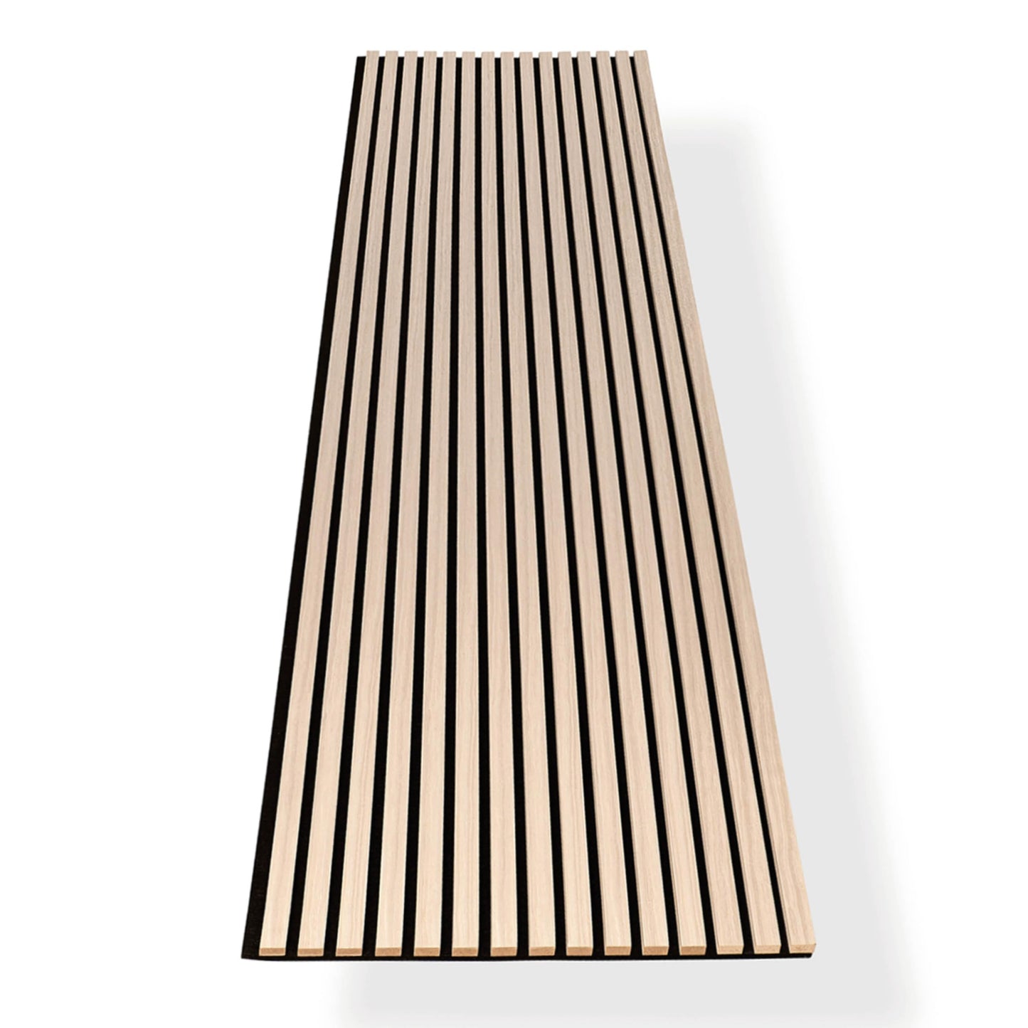 Acoustic Panels Wood 240 x 60 cm, Colour: Grey, Wall Panels Wood, 3D Slat Wall Made of Wood Veneer on Acoustic Felt, Acoustic Panels 2400 x 600 mm