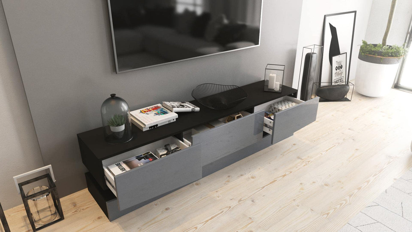 Vladon City, TV Board, Black