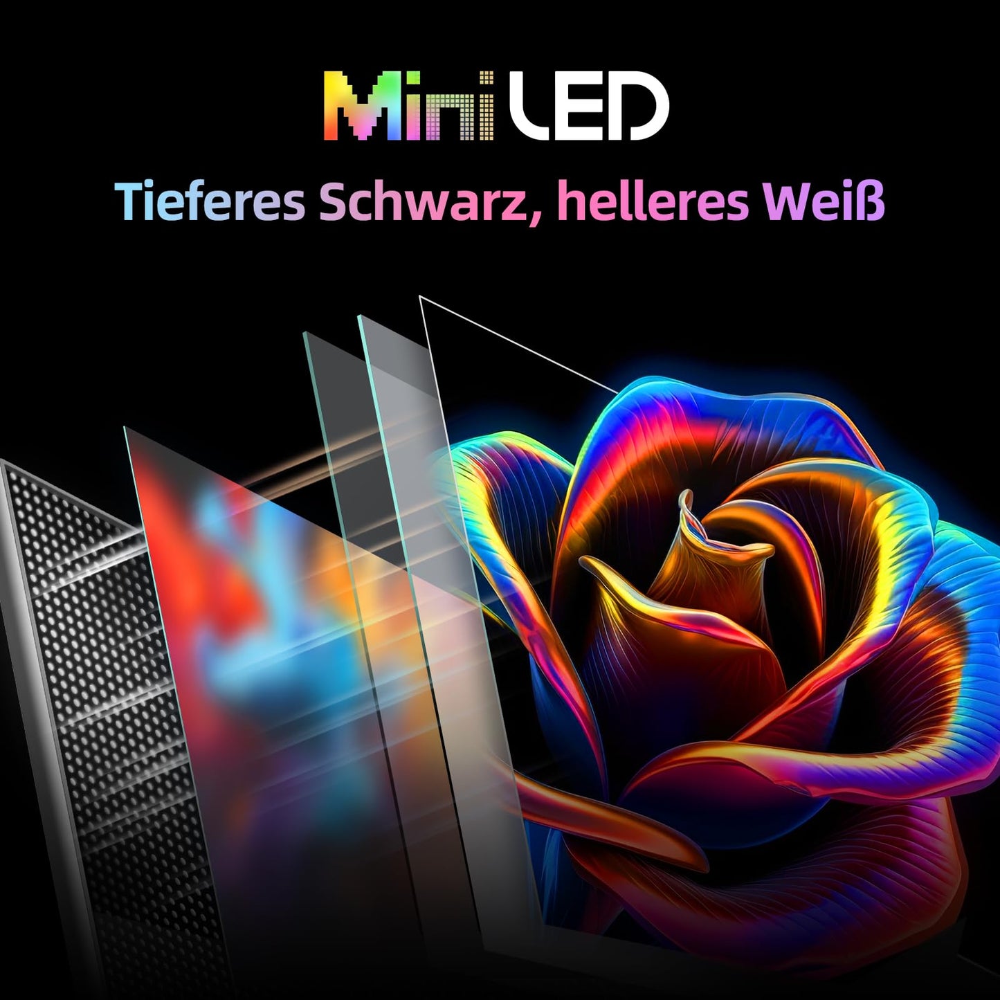 CHIQ L40FT 40 Zoll, Full HD, (100 cm) Smart Fernseher, HDR10, Dolby Audio & DBX-tv, Triple Tuner DVB-C/T2/S2, Integrierter Chromecast, Metall Randlos Design