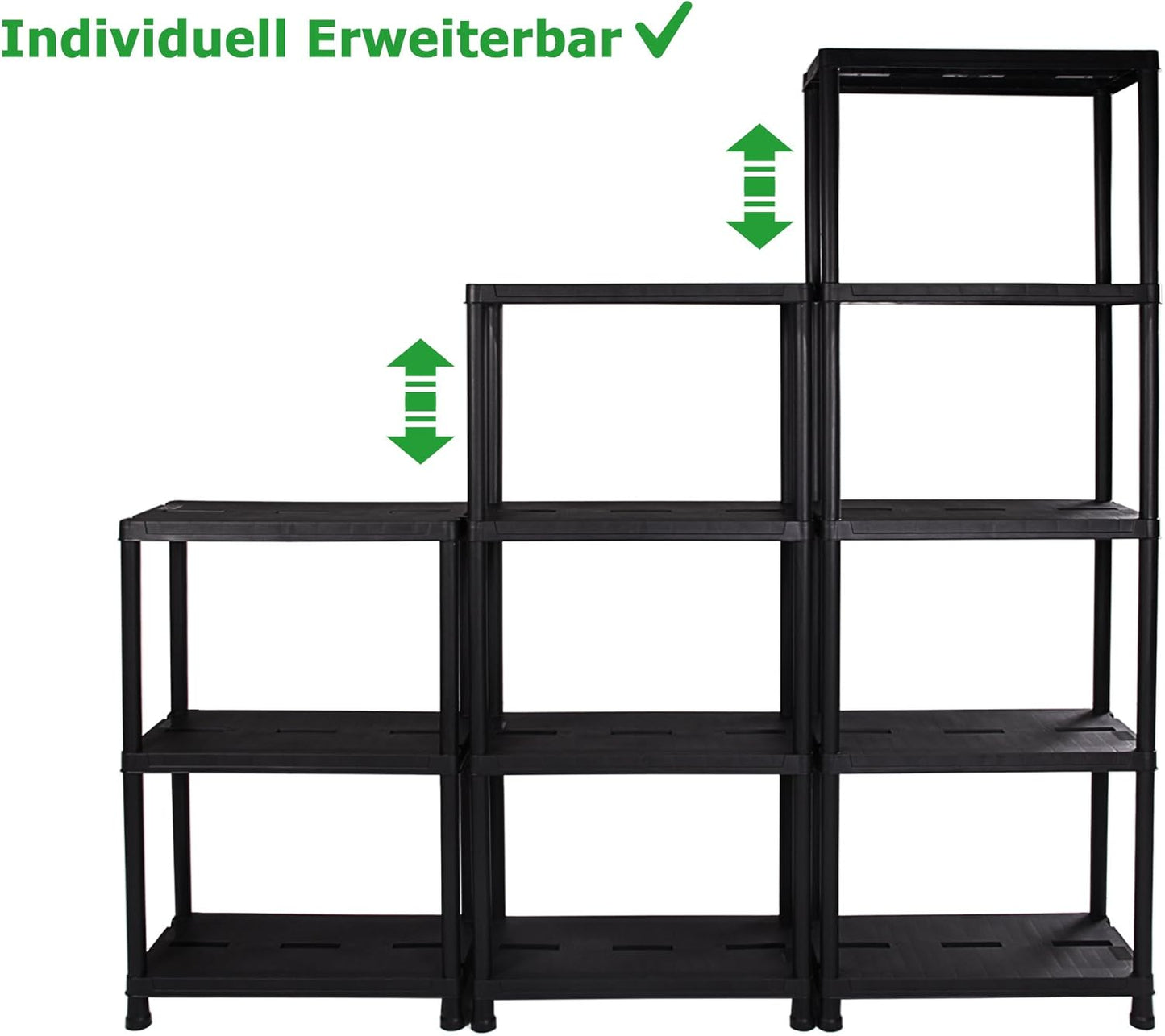 Ondis24 2 x Shelves, Storage Shelves, 71 x 35 x 180 (H) cm, Boltless Shelf, Plastic Shelf, 15 Inch Heavy Duty Shelf, Maximum Load 180 kg