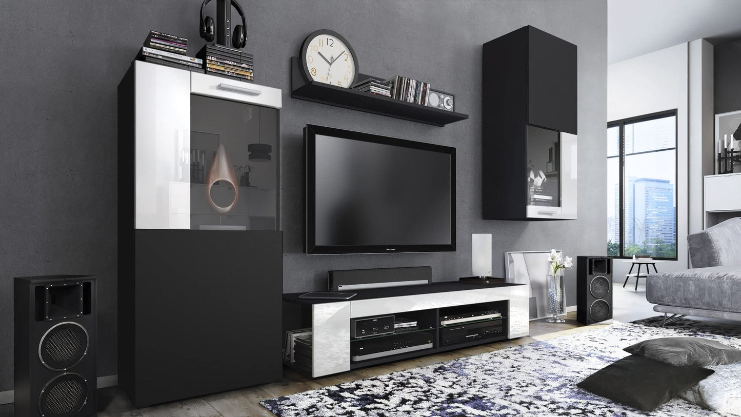 Vladon Movie Wall Unit, Black