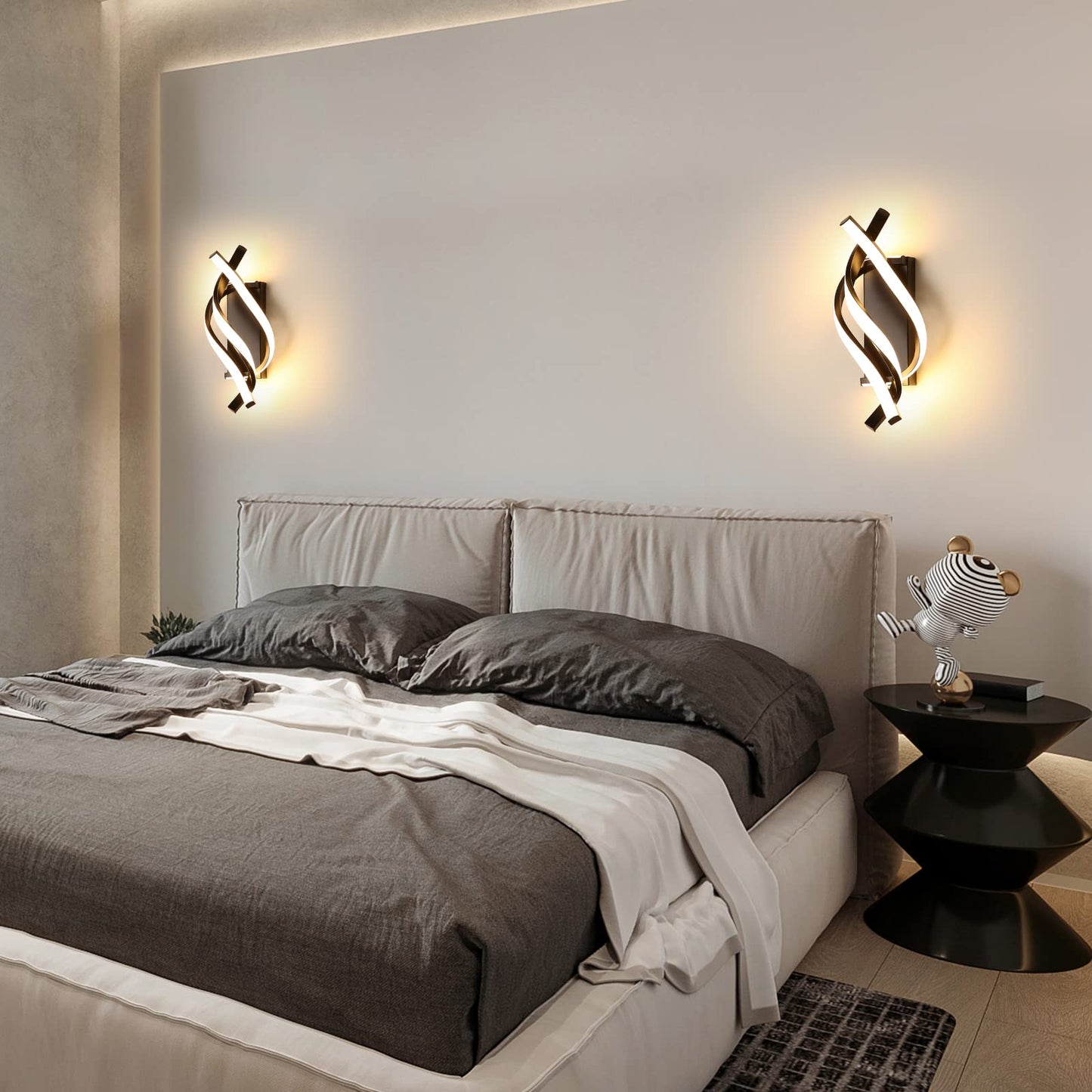 Comely Aluminium LED Wall Light Indoor Gold 22 W 2500 LM Modern Wall Light LED Wall Lighting Neutral Light 4500 K for Living Room Bedroom Hallway