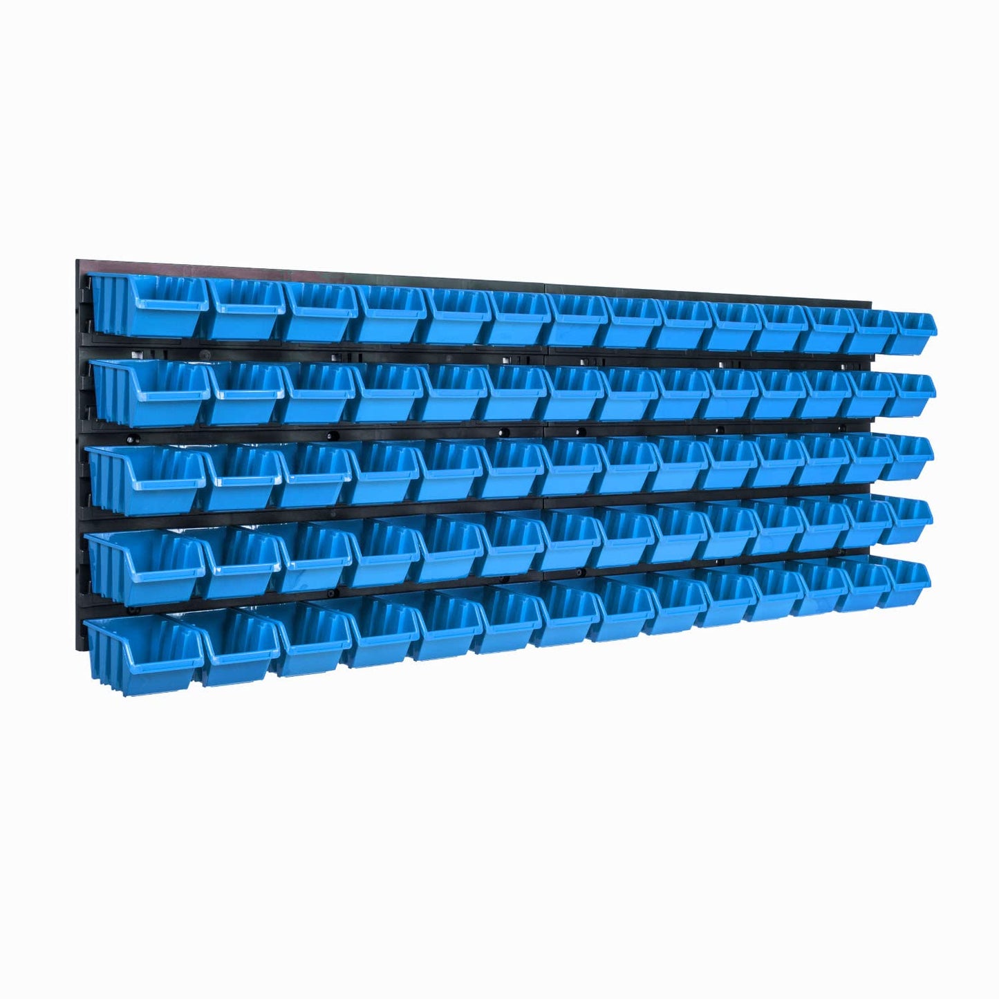 Storage System Wall Shelf 1152 x 390 mm | Pack of 55 | Stacking Boxes Storage Boxes | Extra Strong Wall Plates | Shelf Expandable | Workshop Shelf Storage Shelf Workshop Wall Shelf Boltless Shelf