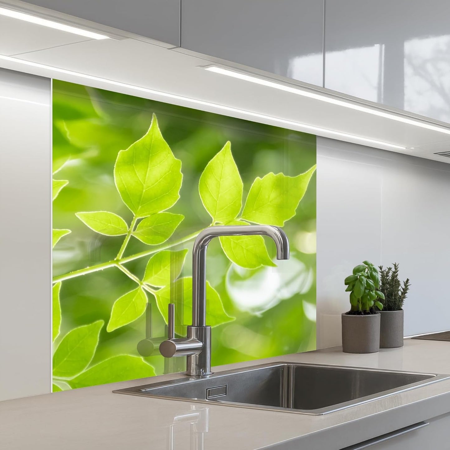 Splash Guard Kitchen Back Wall 60 x 80 cm Kitchen Washable Self-Adhesive Kitchen Wall Kitchen Front Kitchen Back Wall Protection Lavender - Purple - Flowers - Natural