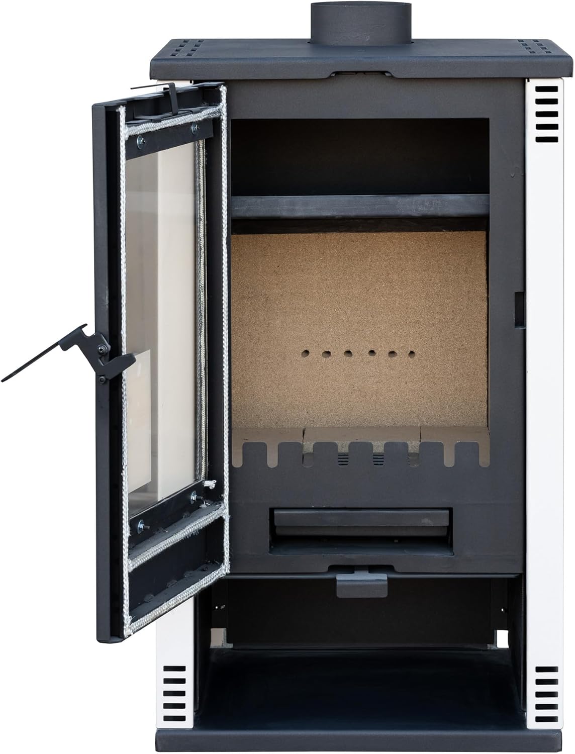 ALAZ K10M Fireplace Wood Stove White 10 kW Fireplace Heating Stove Permanent Burning Stove Wood Stove Fireplace Wood Stove Fireplace Fireplace Wood