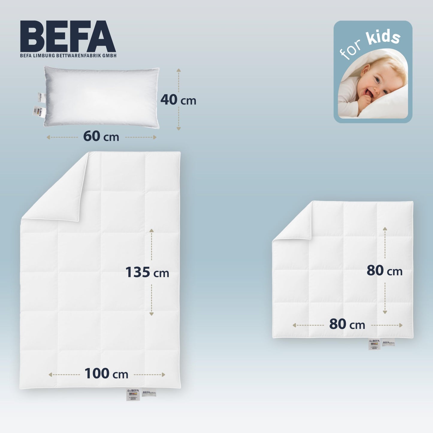 BEFA NATUR Down Duvet, Made in Germany, 135 x 200 cm, 90% Down and 10% Feathers, Summer Duvet, Suitable for Allergy Sufferers (Nomite), Oeko-Tex 100 Class 1 Certified, EN Standard 12934, Downpass