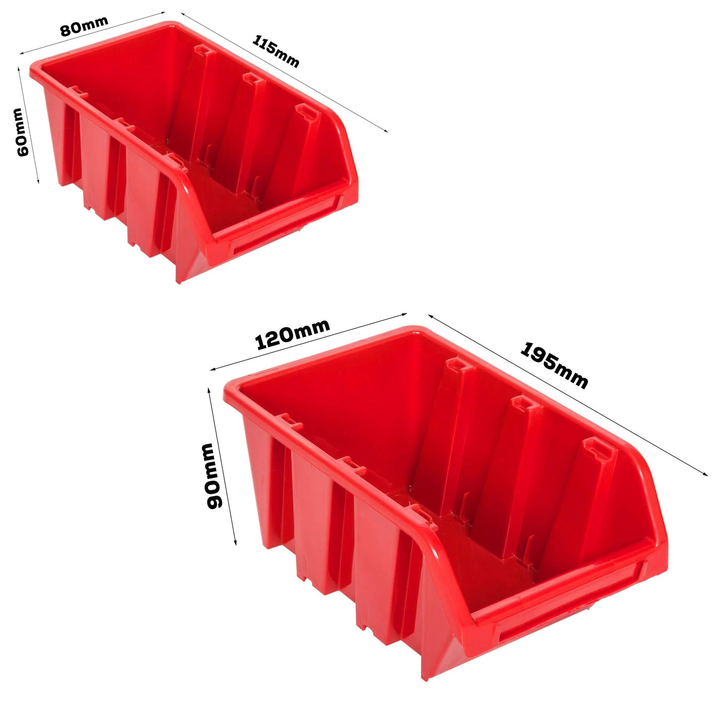 Storage System Wall Shelf 770 x 780 mm | Pack of 82 | Stacking Boxes Storage Boxes | Extra Strong Wall Plates | Shelf Expandable | Workshop Shelf Storage Shelf Workshop Wall Shelf Boltless Shelf