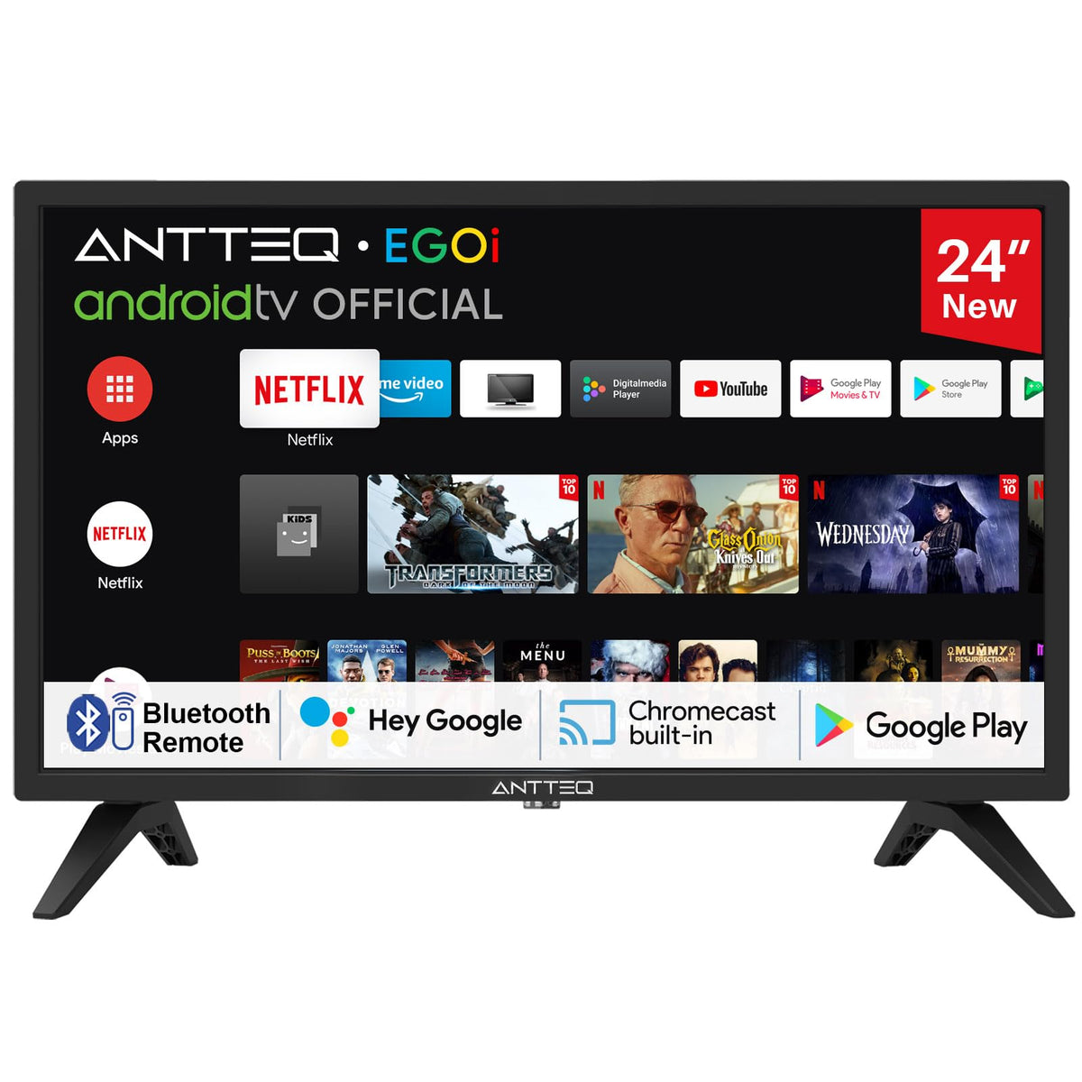 AB50D1 Fernseher 50 Zoll (TV 127 cm), Dolby Audio, LED, Triple Tuner DVB-C / T2 / S2, CI+, HDMI, Mediaplayer per USB, digitaler Audioausgang, incl. Hotelmodus