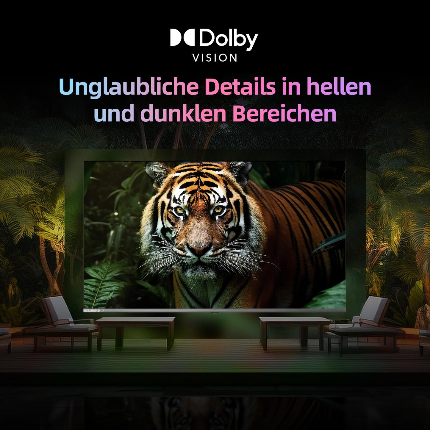 CHIQ L40FT 40 Zoll, Full HD, (100 cm) Smart Fernseher, HDR10, Dolby Audio & DBX-tv, Triple Tuner DVB-C/T2/S2, Integrierter Chromecast, Metall Randlos Design