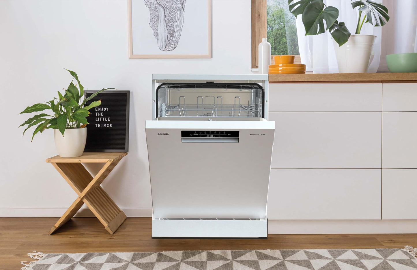 Gorenje GS643C90W Dishwasher/Freestanding/60 Width/16 Place Settings/6 Programmes/TotalDry/Total AquaStop/MultiClack/FlexUse/Intensive Programme/Crystal Glass/Energy Efficiency: C/Dimensions (H x W x