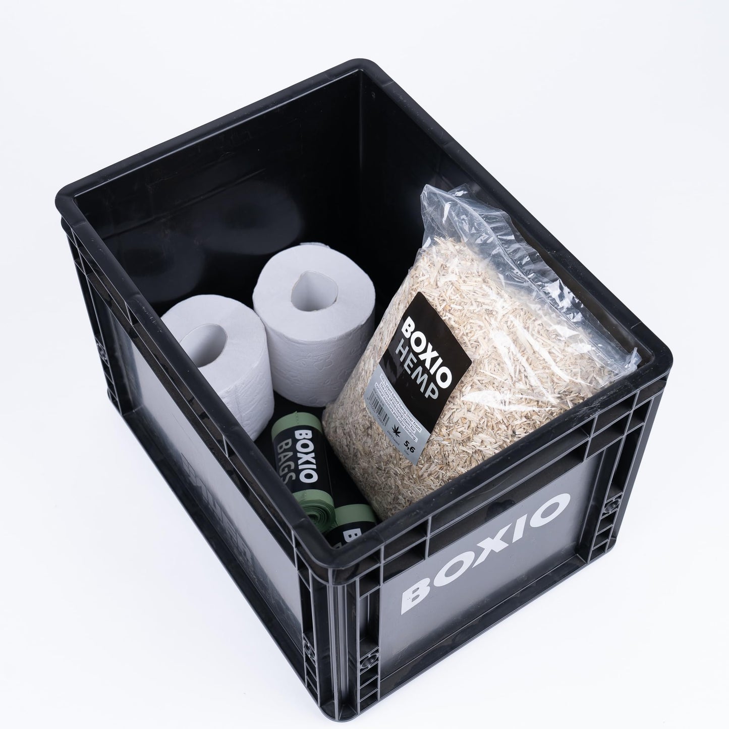 BOXIO Solo: Storage Box with Lid - Eurobox 40 x 30 x 28 cm - Perfect Plastic Box Transport Box Made of Plastic for Camping, Boat, Cellar or Garden - Stackable with Other Euro Boxes