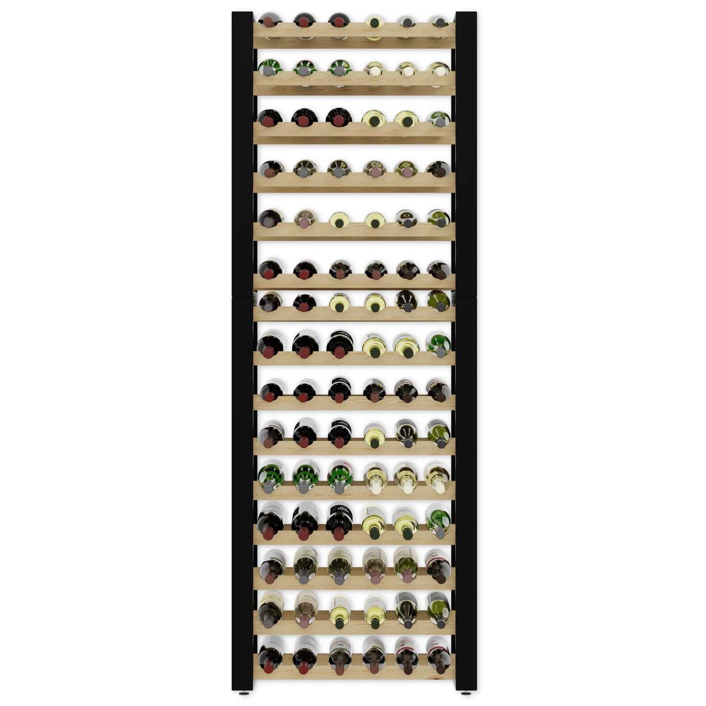 Lenmar RW Series Wooden Wine Rack for Bottles, Loft, Bottles, Wine, Bottle Rack, Cellar Rack, Shelves, Bottle Holder, Wine Stand, etc. (Loft 135, 204 x 104 x 27, 135 Bottles)