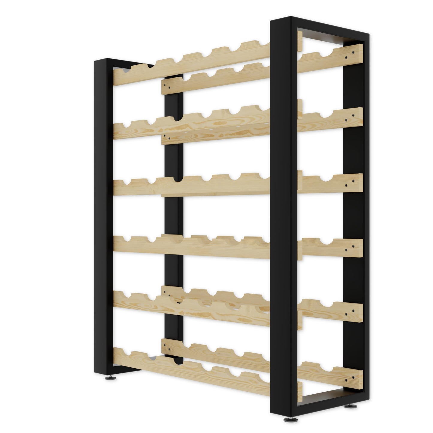 Lenmar RW Series Wooden Wine Rack for Bottles, Loft, Bottles, Wine, Bottle Rack, Cellar Rack, Shelves, Bottle Holder, Wine Stand, etc. (Loft 135, 204 x 104 x 27, 135 Bottles)