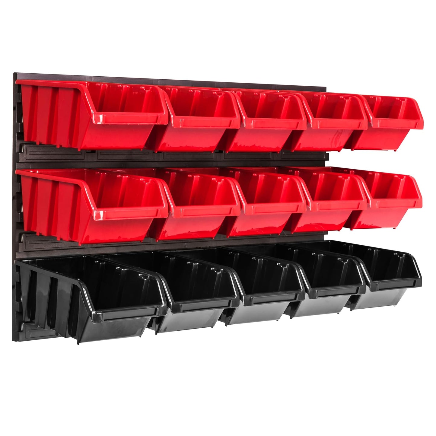 botle Storage System Wall Shelf 576 x 390 mm, Pack of 35 Boxes, Stacking Boxes, Storage Boxes, Extra Strong Wall Plates, Expandable Shelf, Workshop Shelf, Storage Shelf, Workshop Wall Shelf, Boltless