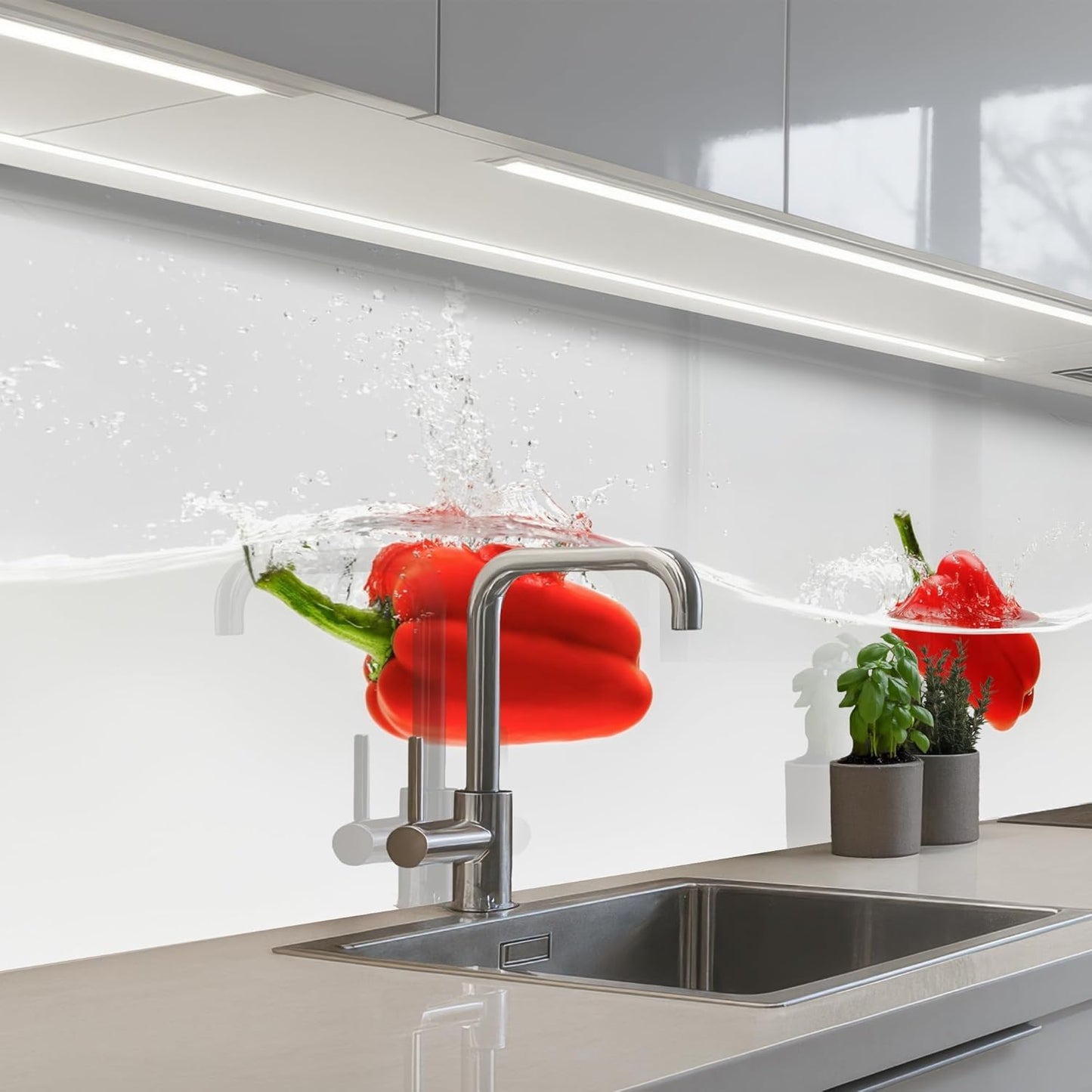 Splash Guard Kitchen Back Wall 60 x 80 cm Kitchen Washable Self-Adhesive Kitchen Wall Kitchen Front Kitchen Back Wall Protection Lavender - Purple - Flowers - Natural