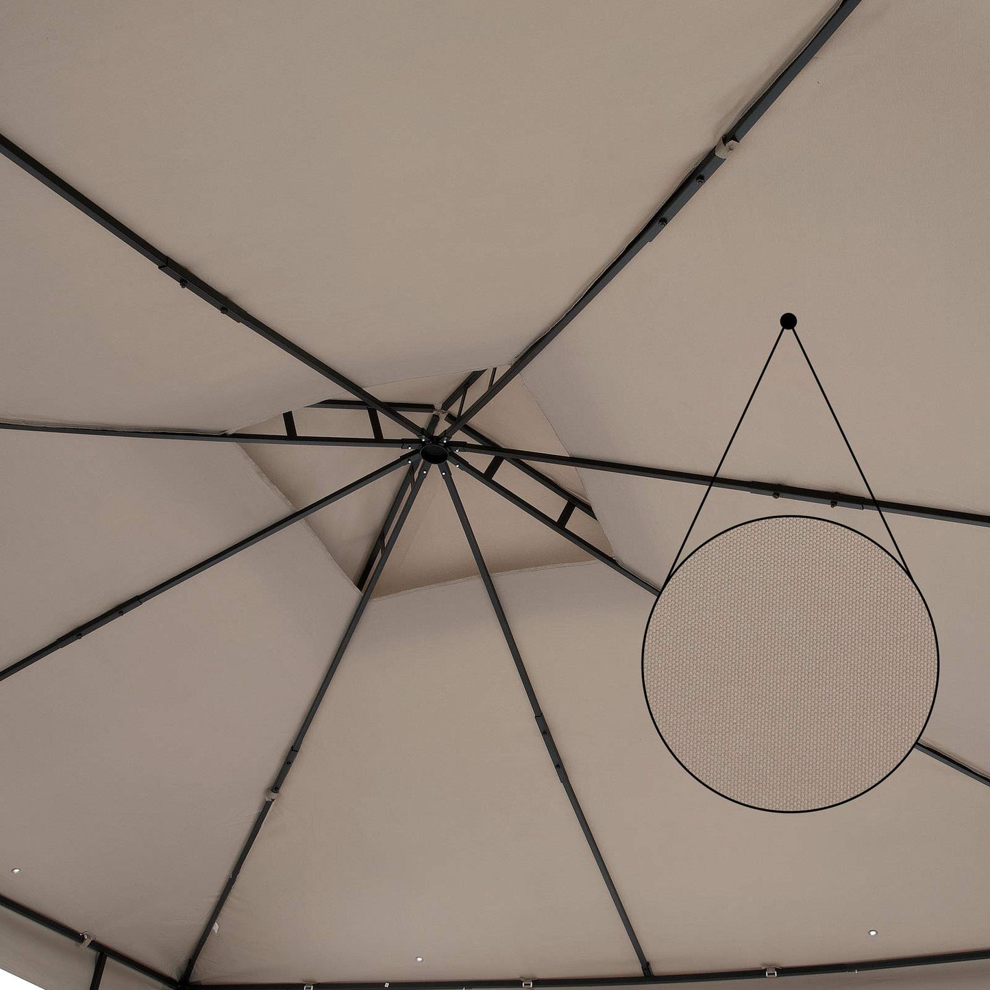 Casaria Lorca Gazebo Garden Tent 3 x 3 m Metal Water-Repellent Luxury