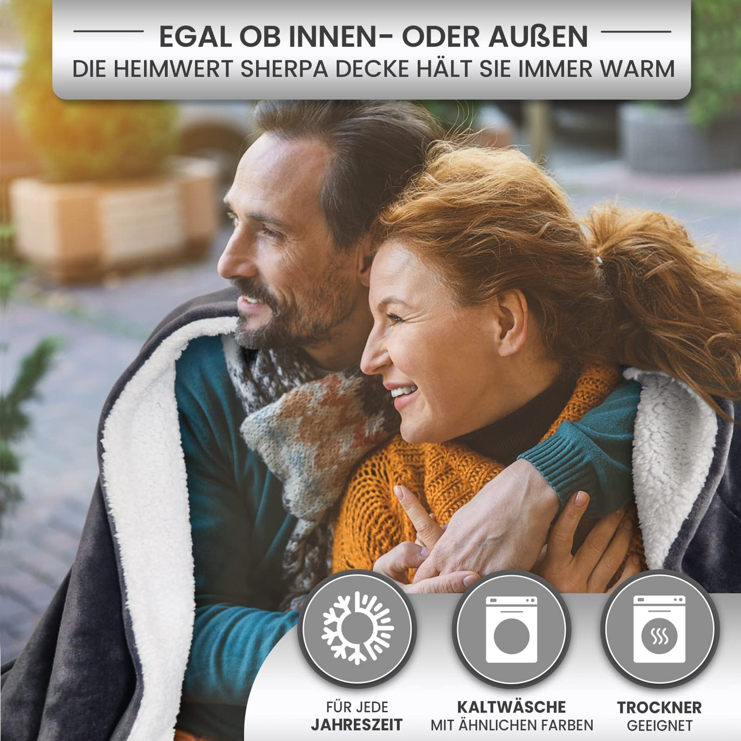 Cuddly Sherpa Wool Blanket - Super Soft Warm Thick Cuddly Blanket Fluffy - Extra Fluffy Fleece Blanket and Bedspread for Couch Bed Sofa (Grey, 150 x 200 cm)