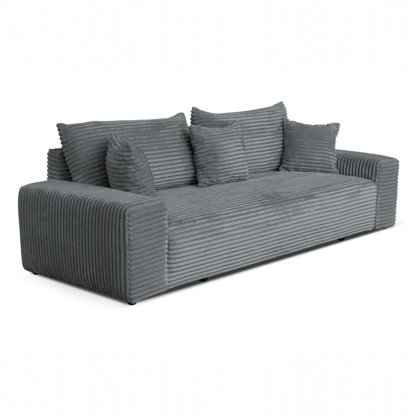 Cordo Sofa Bed 265 x 150 cm with Bed Box - Cord Sofa TILIA Wide Corduroy, SoftTouch Comfort, Nosage Spring, Removable Cushions, Easy Clean & Pet Friendly (Bronze)