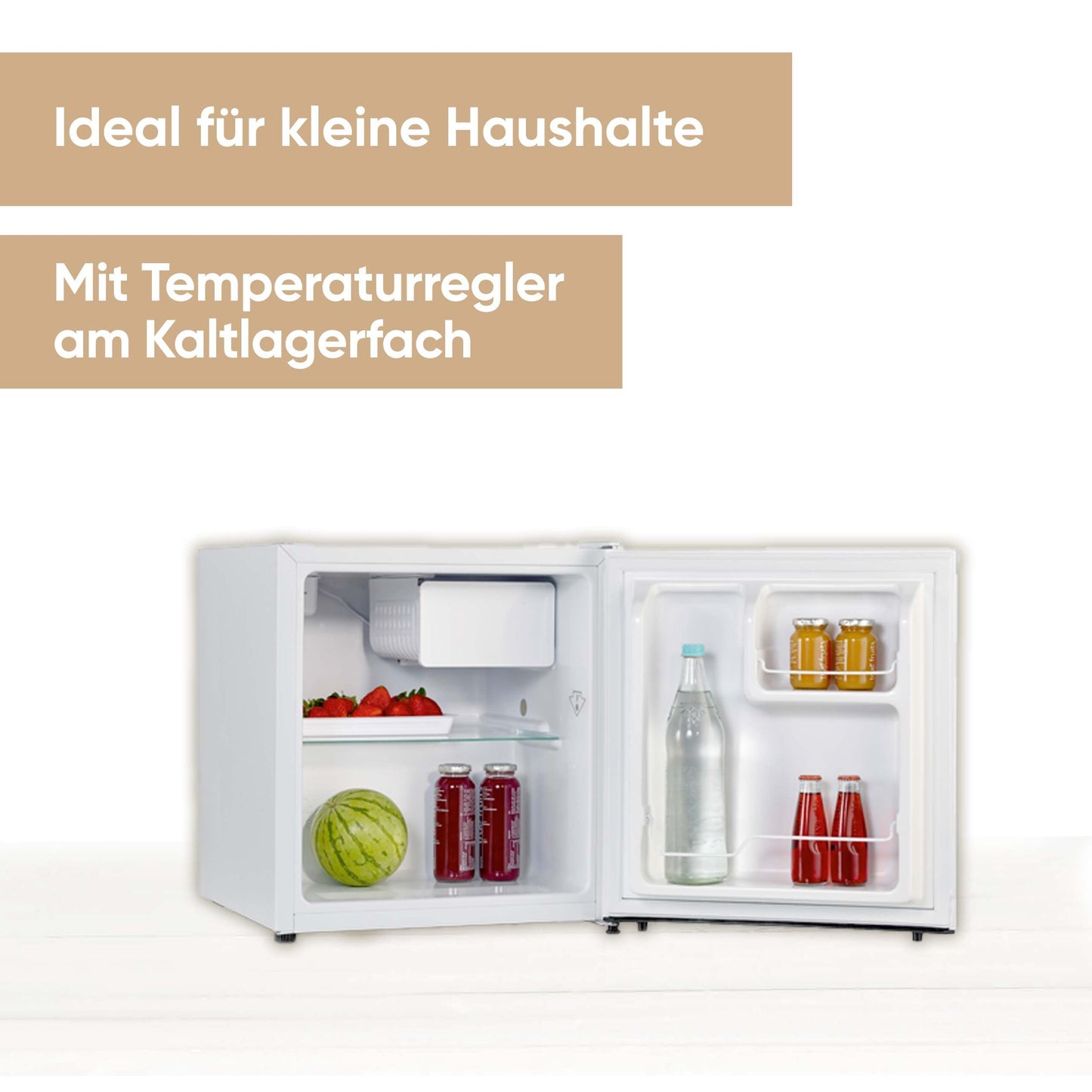 SEVERIN KB 8884 Cool Box with Cold Compartment, Ample Storage Space, Very Quiet, Interchangeable Door Hinge, 45 L Net Capacity, White