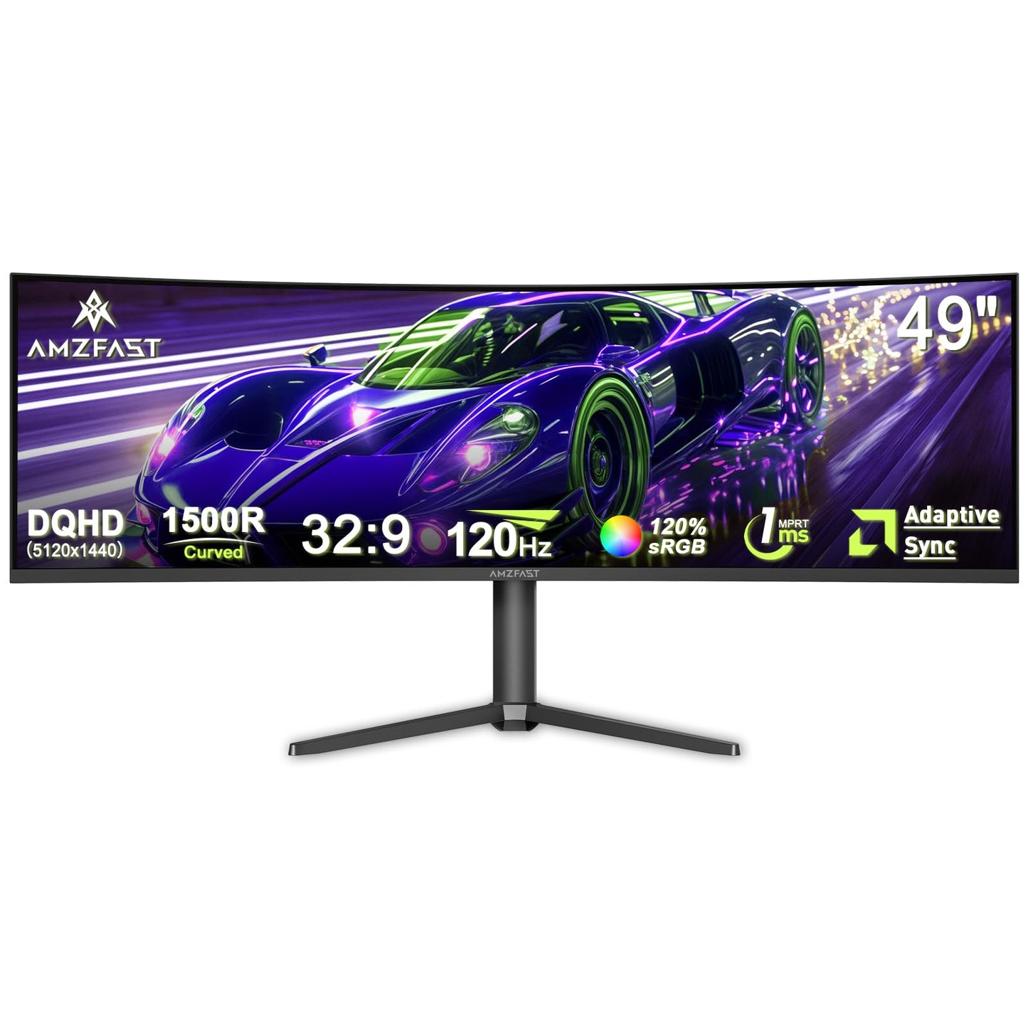 Amzfast 27 Zoll Curved Gaming Monitor - 180Hz, FHD(1920x1080), VA 1500R, 1ms GtG, sRGB 130%, DCI-P3 95%, HDR, Adapive Sync, Blaulichtfilter, VESA 100 * 100, HDMI 1.4/DP 1.2 mit HDMI-Kabel - AMZG27C1
