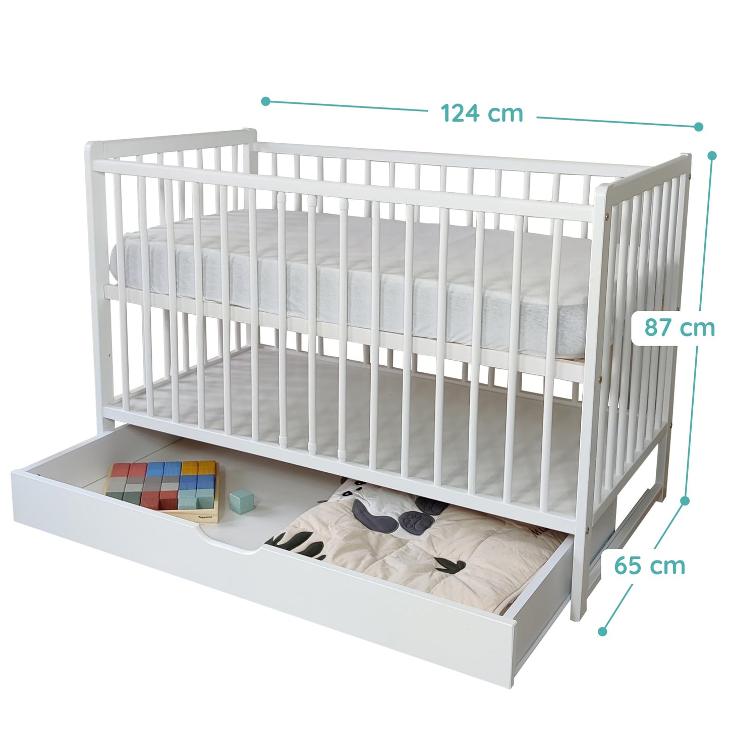Kids Collective Baby Bed with Drawer