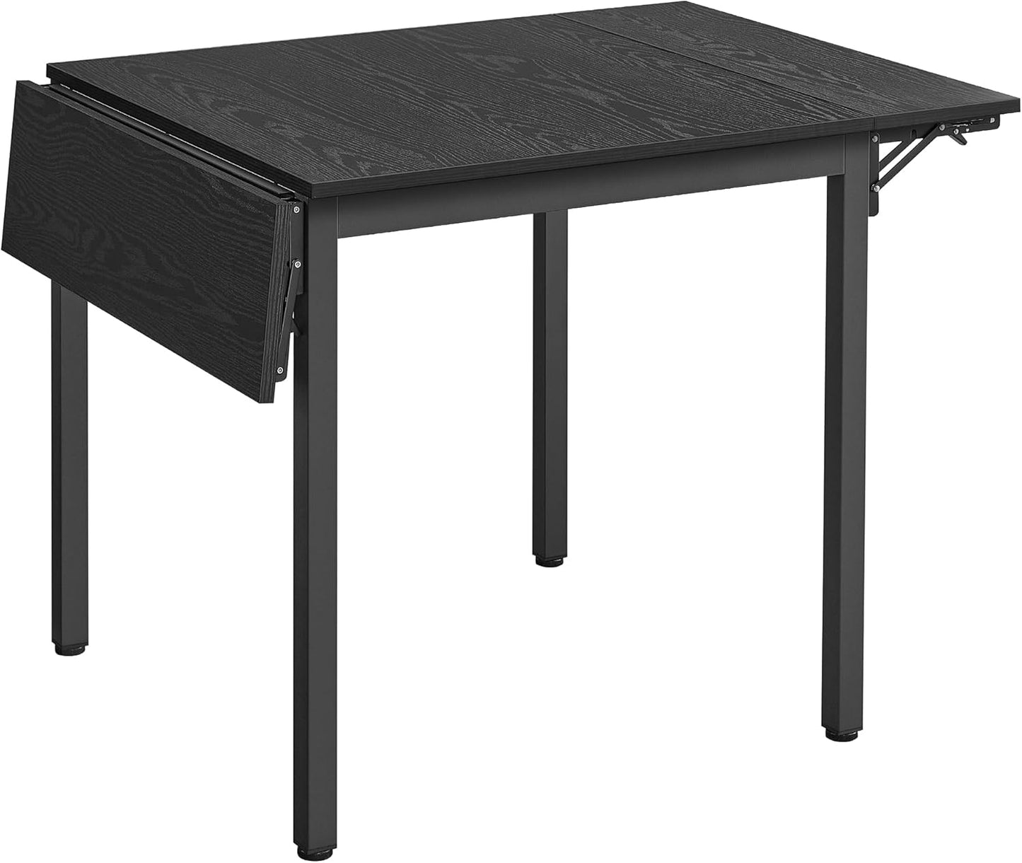 VASAGLE Dining Table Folding Kitchen Table 2-4 Seater Small Space Vintage Brown Ink Black KDT077B01