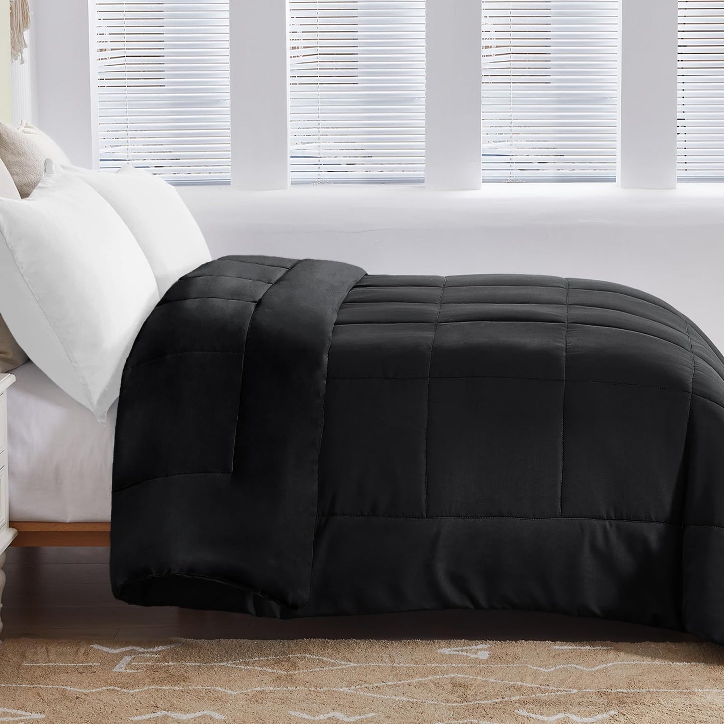 Exclusivo Mezcla 4-Season Duvet 155 x 220 cm, Warm and Light Sleeping Blanket without Cover, Turquoise/Aqua