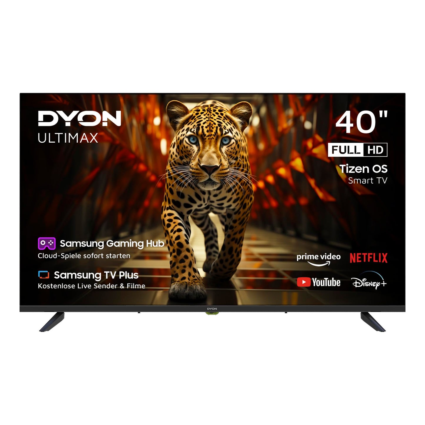 DYON ULTIMAX 43F-TI - 43 Inch (108 cm) Full HD Smart TV with Samsung Tizen OS, Triple Tuner (DVB-C/-S2/-T2), Samsung Smart & Gaming Hub, Prime Video, Netflix, Disney+ [2025]