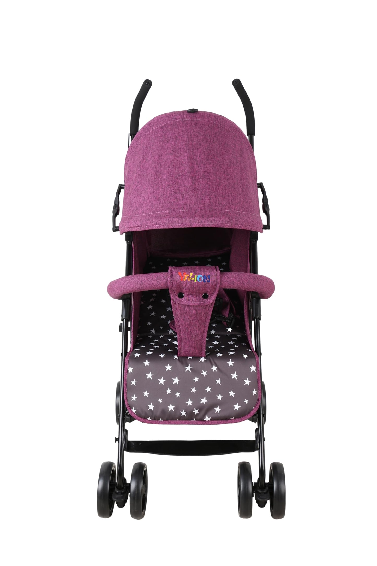 YALION Pushchair Buggy Travel Buggy Small Foldable 5 Reclining Positions Leg Warmer Shopping Basket Sun Canopy 360° Wheels Children's Buggy up to 15 kg Beige