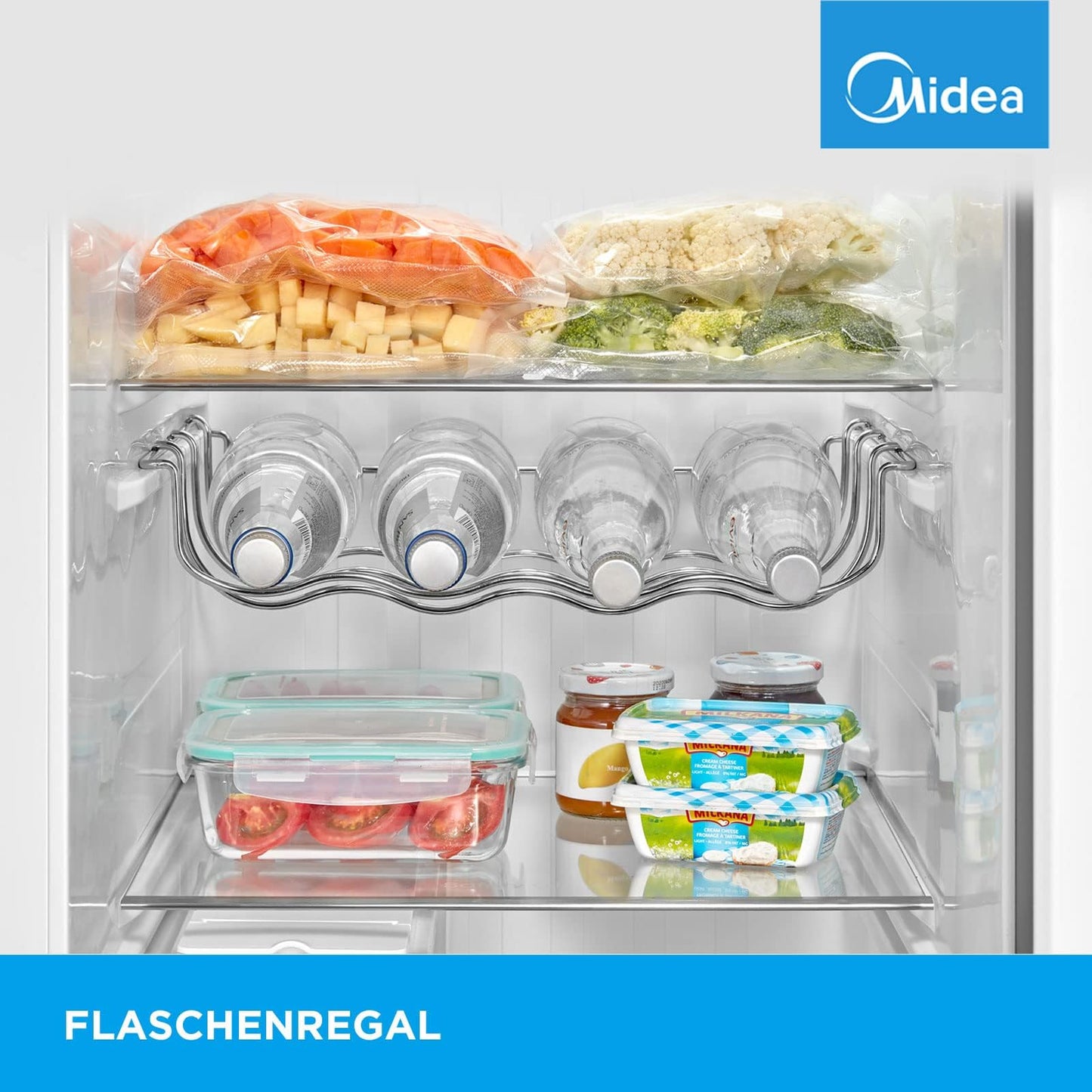 Midea KS-DDX 6.32 WT Side-by-Side Kühl-/Gefrierkombination/ 178,8 cm Höhe/ 254 kWh/Jahr/No Frost/Dual Inverter Compressor/mit 3in1 Wasser-/Eisspender und Wassertank, Dark Inox