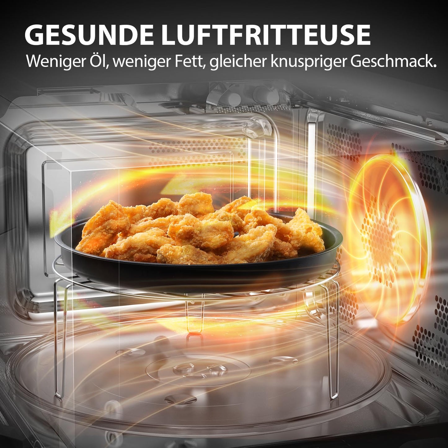 Toshiba MW3-AG20PE(BK) Mikrowellen mit Grill 20L 3-in-1 Mikrowellenherd, Chef-Abtauung, Mikrowelle, Grill, Kombi, 5 Leistungsstufen, 8 Automatikprogrammen, Einfacher Reinigung, Schwarz