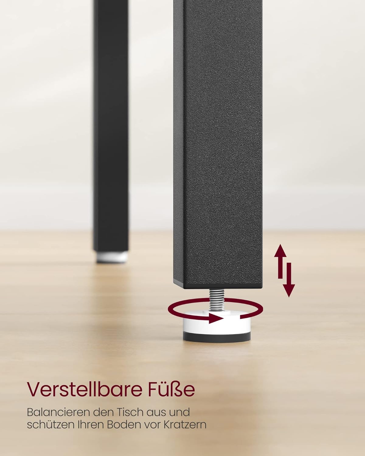 VASAGLE Dining Table Kitchen Table 70 x 110 x 77 cm Dining Room Table for 4 People Table Living Room Desk for Dining Room Kitchen Industrial Design Vintage Brown Matte Black KDT081B01