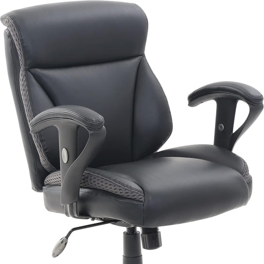 Amazon-Marke: Movian Schreibtischstuhl - Mittelhohe Rückenlehne, Netzmaterial, höhenverstellbar, 69,2 x 66 x 96,5 cm, Schwarz