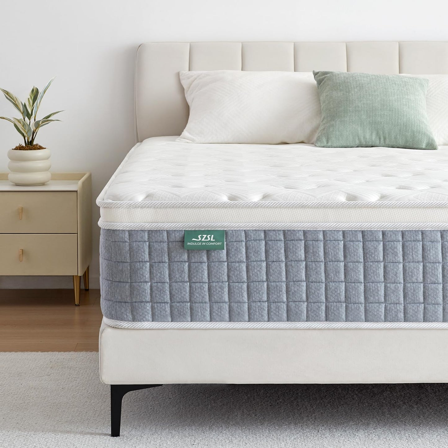 Mattress 140 x 200 x 26 cm 7-Zone H4 H3 Spring Mattress with Oeko-Tex Certified Orthopaedic Pocket Spring Mattress with Foam 100 Nights Trial Sleep