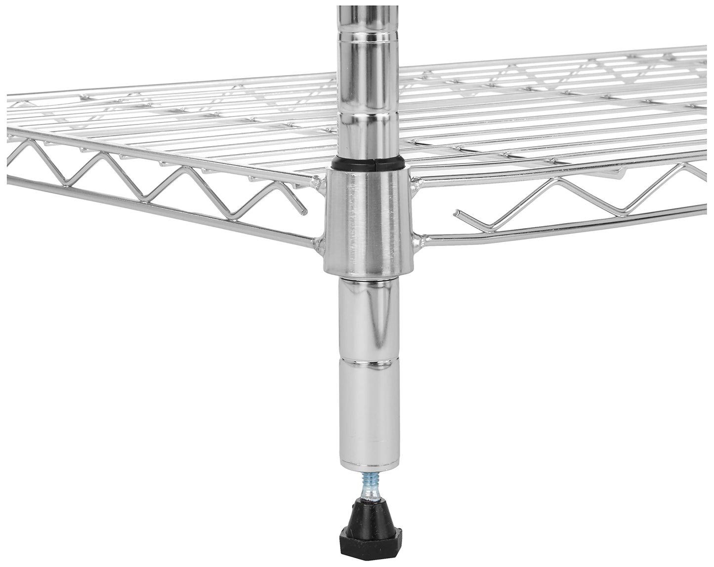 Amazon Basics Narrow Storage Unit with 4 Shelves, Height Adjustable Shelves and Leveling Feet, Maximum Weight 363 kg, Black, 34 cm D x 58.9 cm W x 121.9 cm H