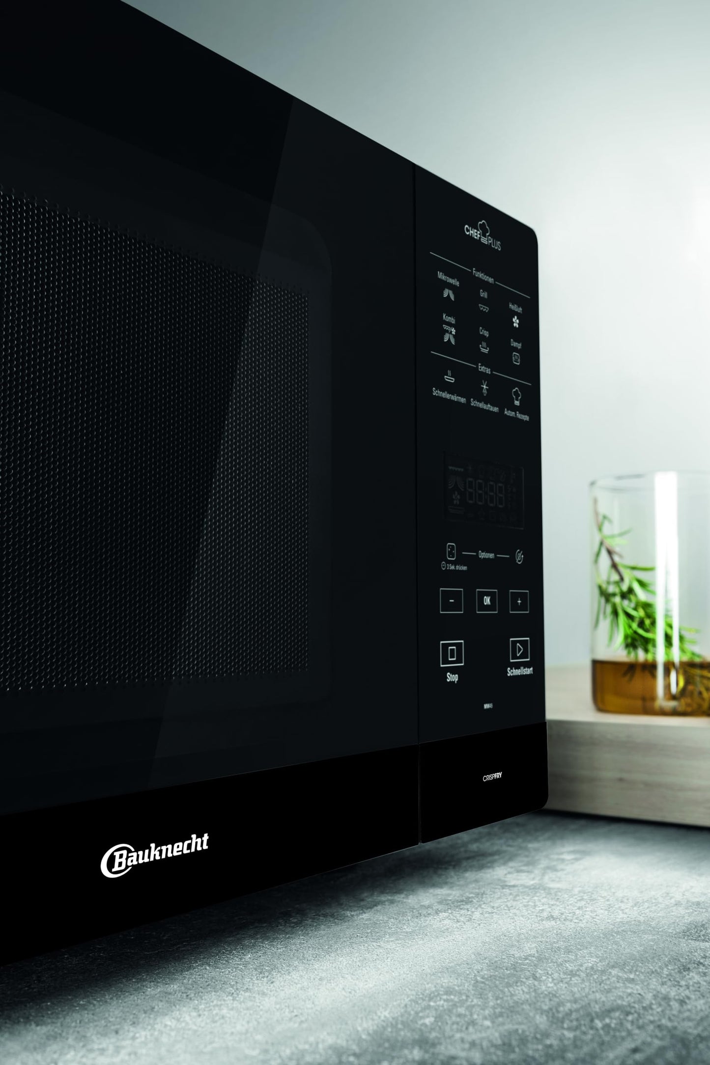 Bauknecht MWA 49 SL Microwave Oven (Freestanding) / Steam Cooking Function / 3D System - Even Results / AutoClean / 6 Power Levels / 25 L Cooking Chamber / Glass Turntable 28 cm Diameter / DualCrisp &