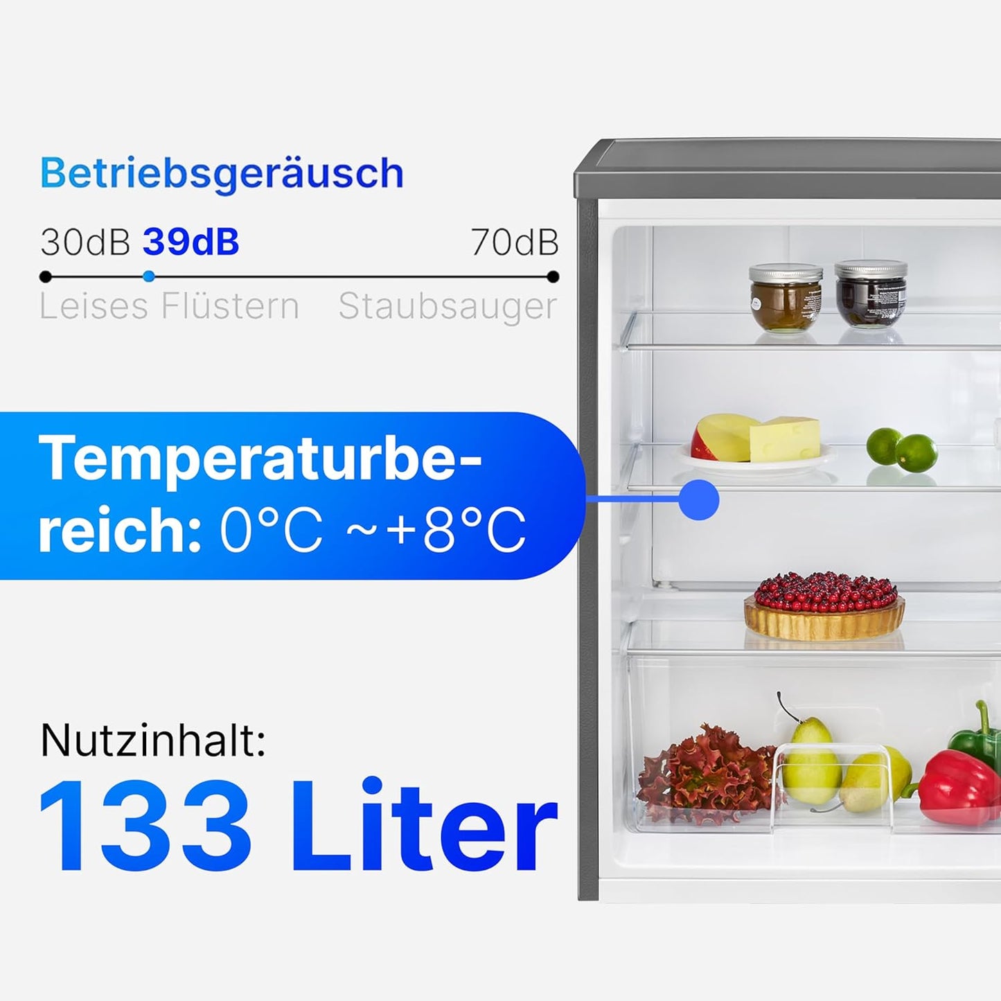 Bomann VS 2195 Freestanding 134L A+++ Stainless steel fridge VS 2195, 134 L, N-T, 40 dB, A+++, Stainless steel