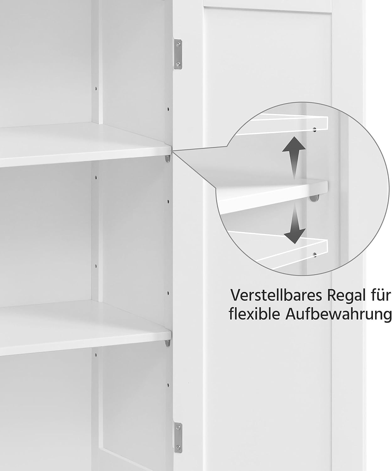 Yaheetech Tall Bathroom Cabinet, Kitchen Cabinet with Glass Doors and Storage Compartment, Storage Cabinet, Bathroom Chest of Drawers with 4 Drawers and Adjustable Shelf, 63 x 30 x 165.5 cm