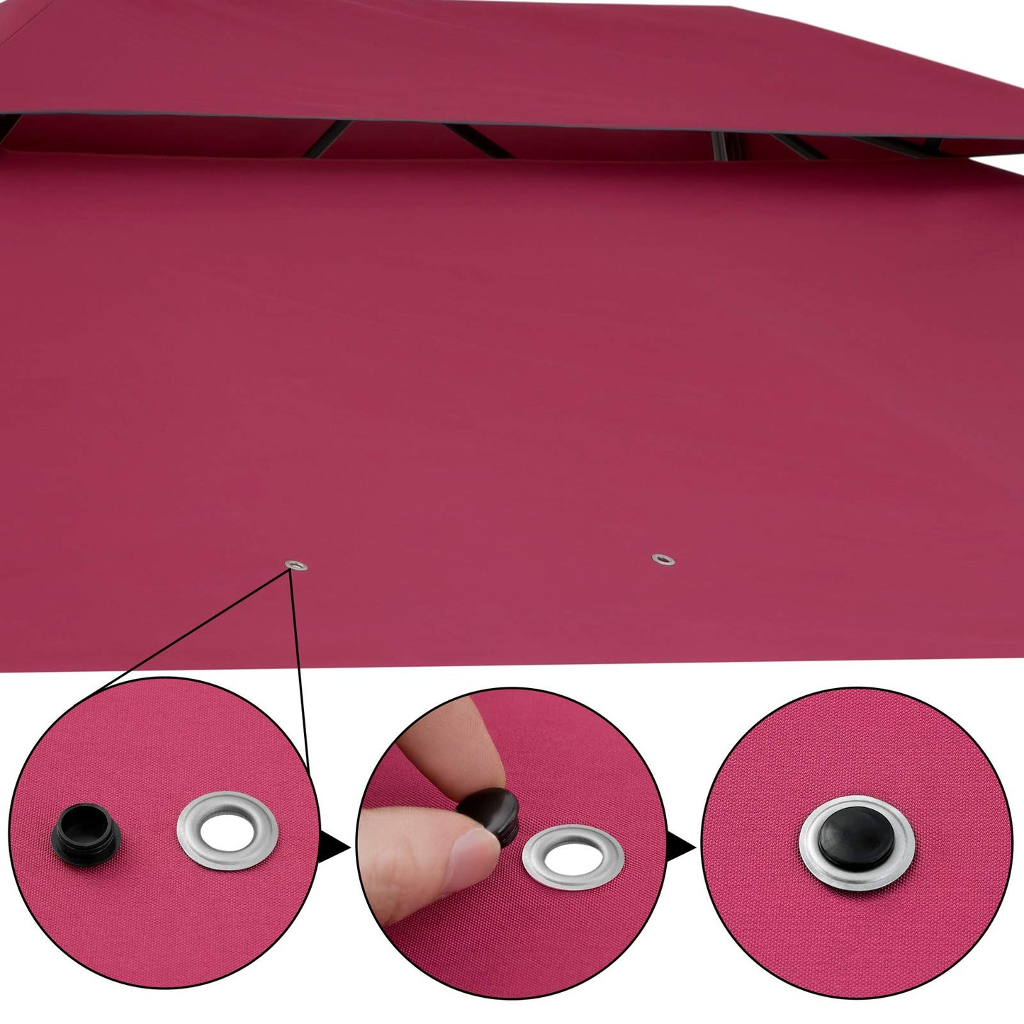 Casaria® Pavillon Topas 3x4m Metall Wasserabweisend UV-Schutz 50+ mit Seitenteile Stabil Gartenpavillon Luxus Modern Taupe